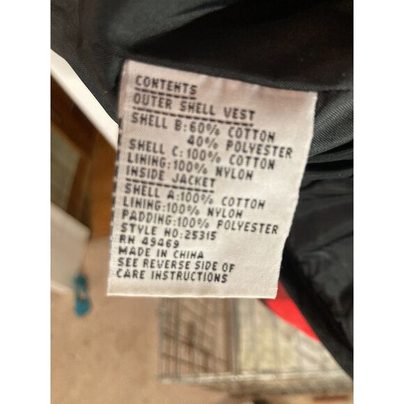 Mulberry Street Mens Vest Red Black Buffalo Plaid Utility Cargo Lined M fits L - Picture 3 of 6